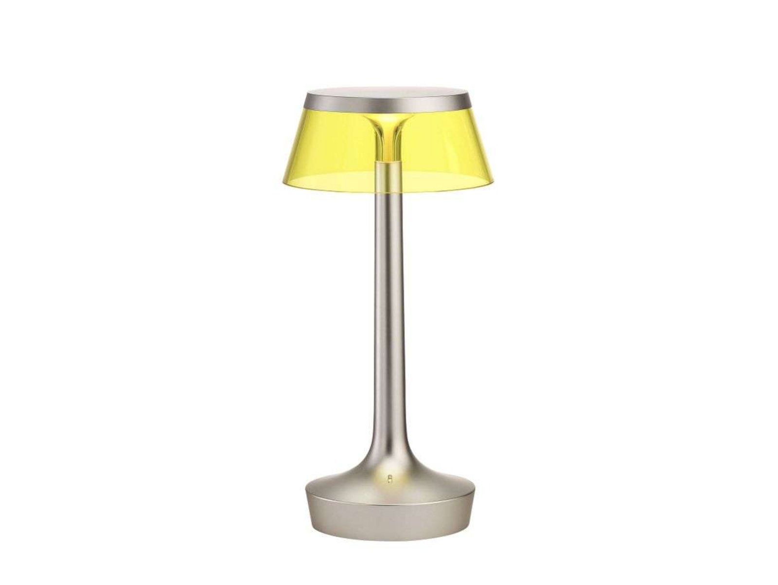 Bon Jour Unplugged Asztali Lámpa Matte Chrome/Yellow - Flos