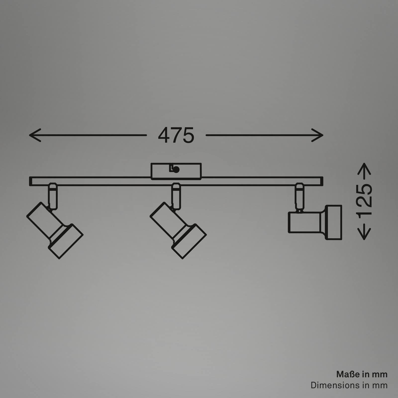 Deckenstrahler Tapp, beige, Länge 48 cm, 3-flg., Metall GU10 Deckenstrahler Tapp, beige, Länge 48 cm, 3-flg., Metall GU10
