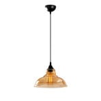 Viseća lampa Dilberay 327-S 1 žarulja. jantar/crno staklo Ø 28 cm