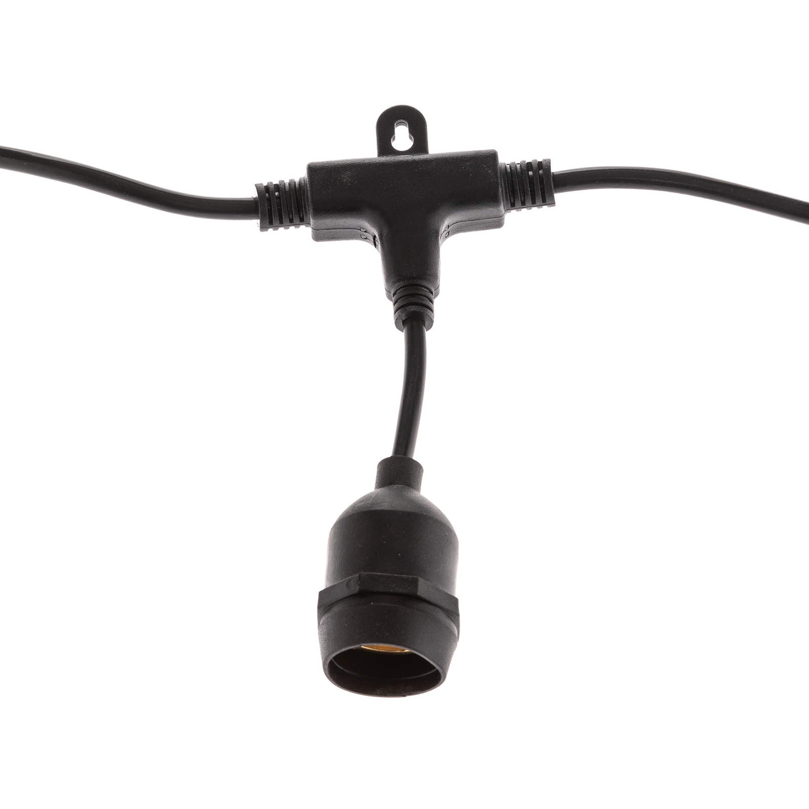 Lichterkette Girlanda IP44 schwarz 10m ohne Lampen