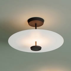 Vibia Flat plafón LED 2 luces Ø 55 cm blanco