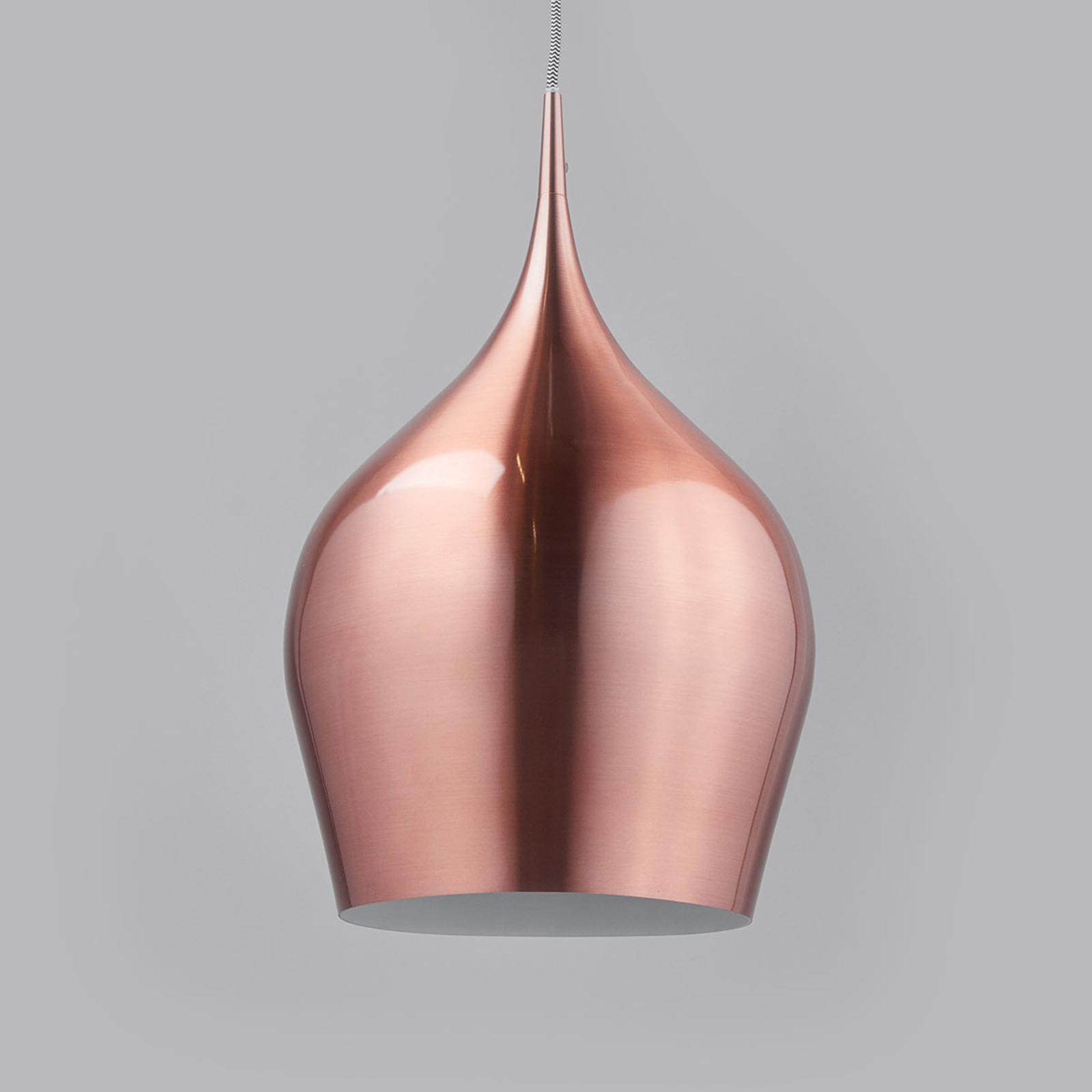 Vibrant pendant light, Ø 26 cm, metallic pink