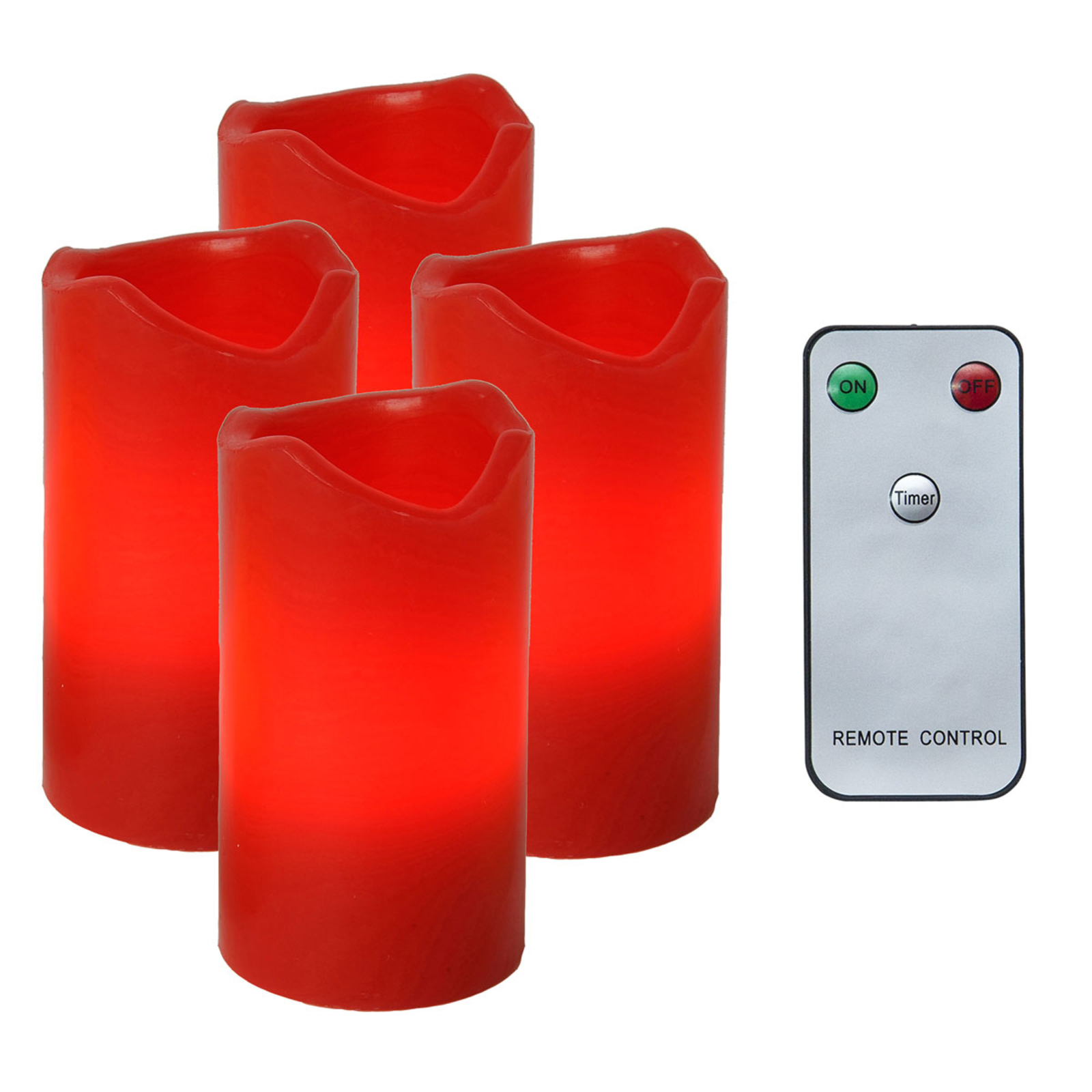 4-er Set - Candle LED-Kerzen m. Fernbedienung