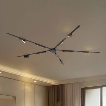 Systém koľajníc 48 V Lumaro, 10 LED lišt, čierne, CCT