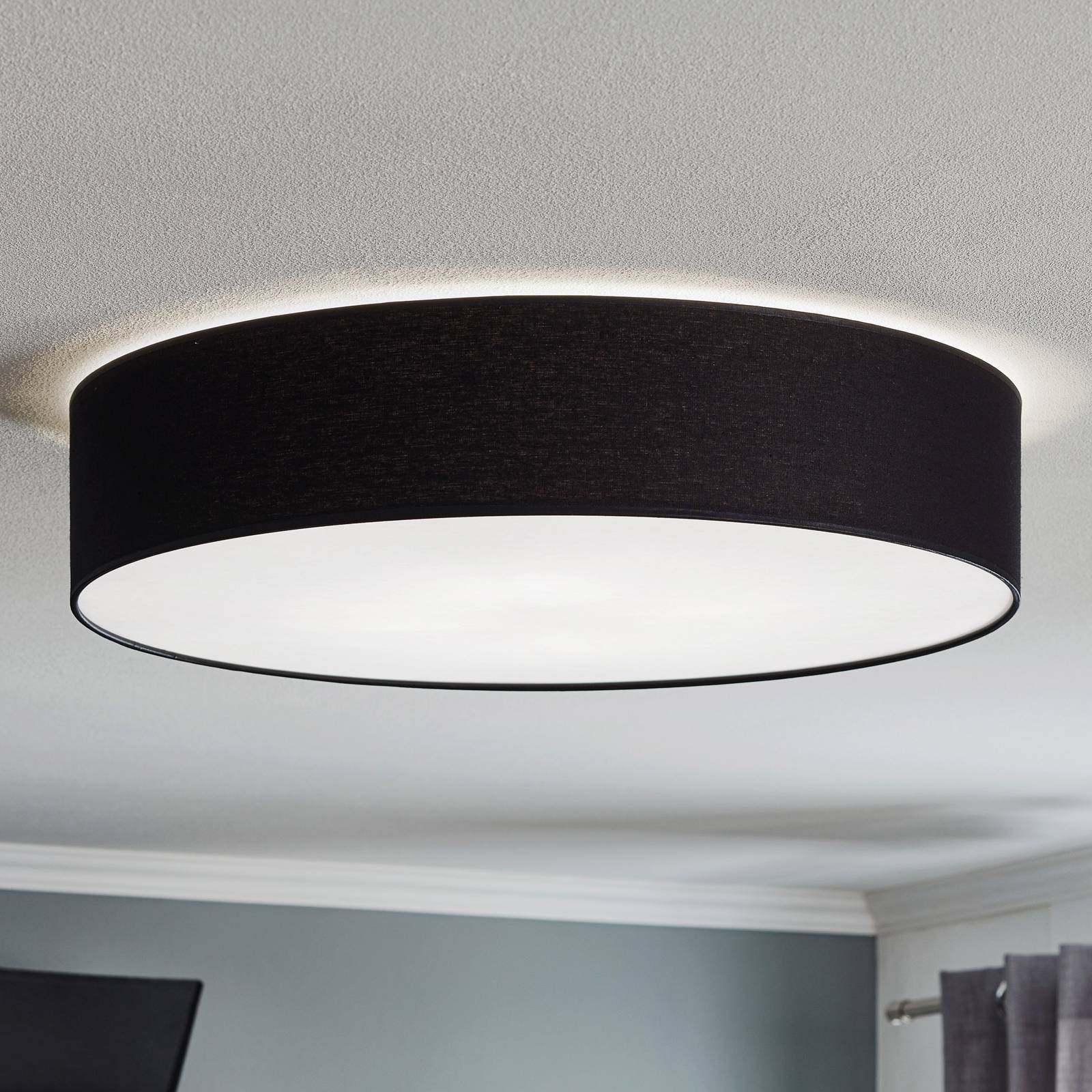 TK Lighting Plafonnier Rondo gris foncé Ø 60 cm