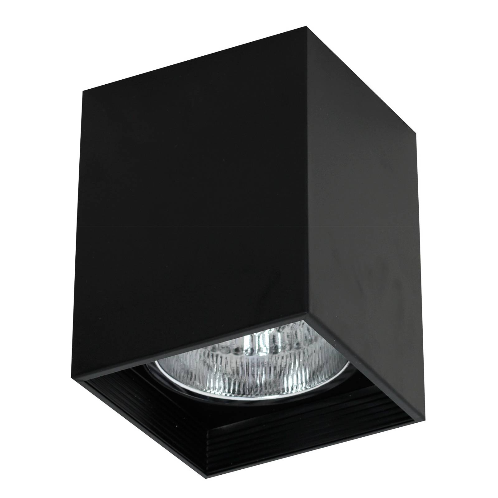 Euluna Spot pour plafond Downlight square noir 9,2 cm