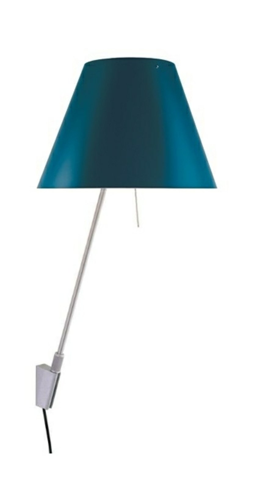 Costanzina Wall Lamp Aluminium with Petroleum Blue - Luceplan