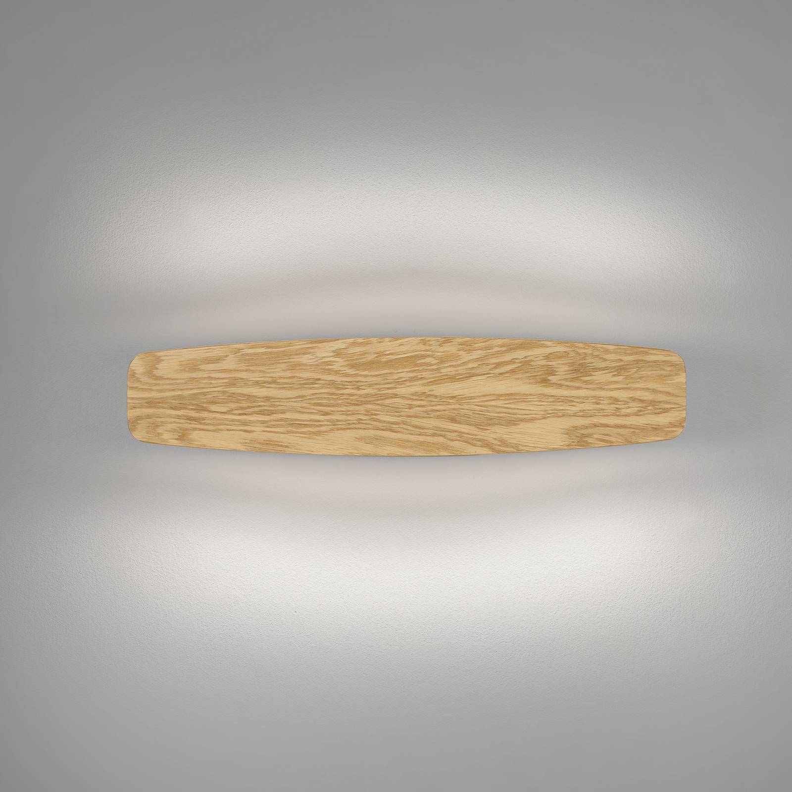 Applique murale LED Quitani Persida 48 cm de long chêne 2.700 K