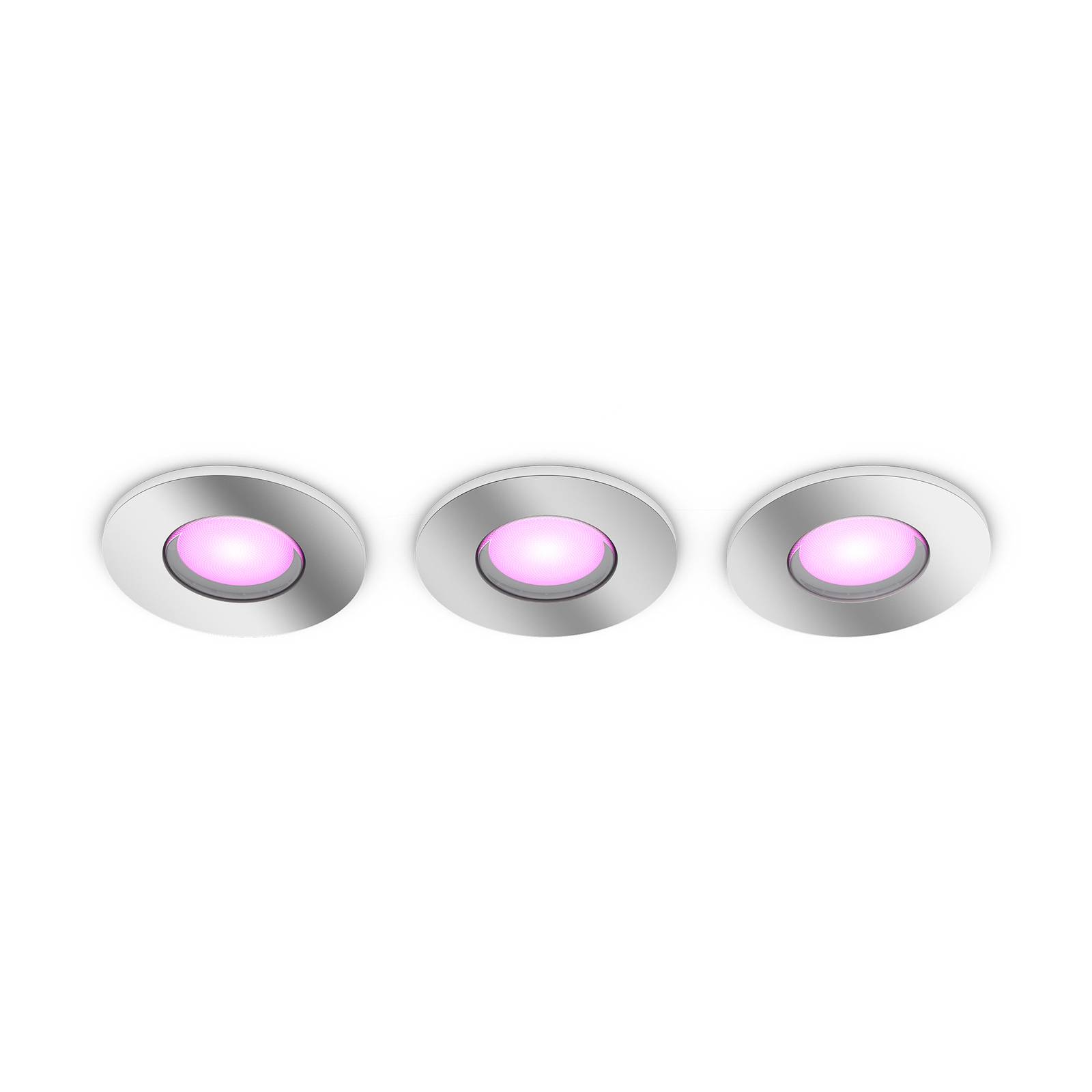 Philips Hue LED-Einbauspot Xamento chrom Ø 9,4cm CCT RGB 3er günstig online kaufen