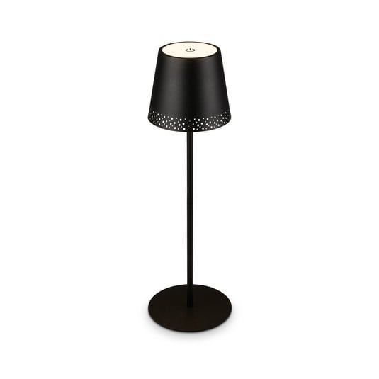 LED-Akku-Tischleuchte Kiki, schwarz, IP44, 3.000K