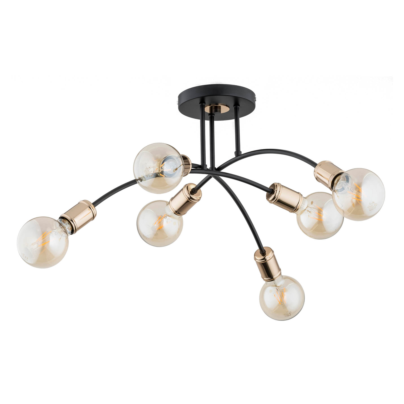 Taklampa Lotze, 6 lampor, Ø 55 cm