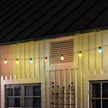 Lichtketting Biergarten 20 kleurrijke LED lampen