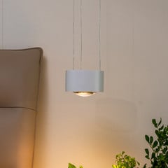 Arcchio LED-riippuvalaisin Rotari, linssi, alasvalo, valkoinen