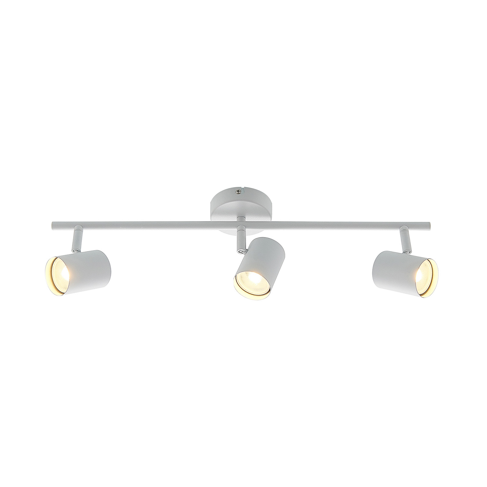 Lindby plafondlamp Jorell, mat wit, 3-lamps, staal