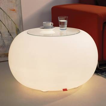 BUBBLE Indoor LED bordlys, hvid + glasplade