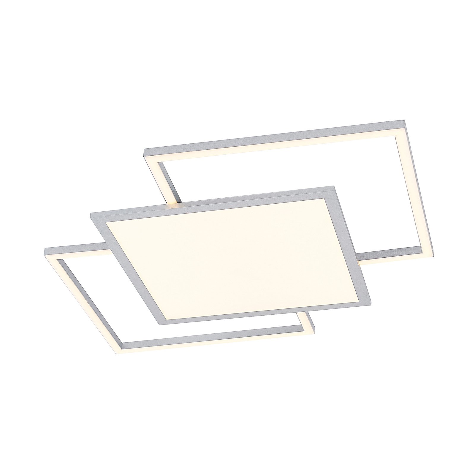 Lucande Ciaran LED plafondlamp, vierkanten, CCT