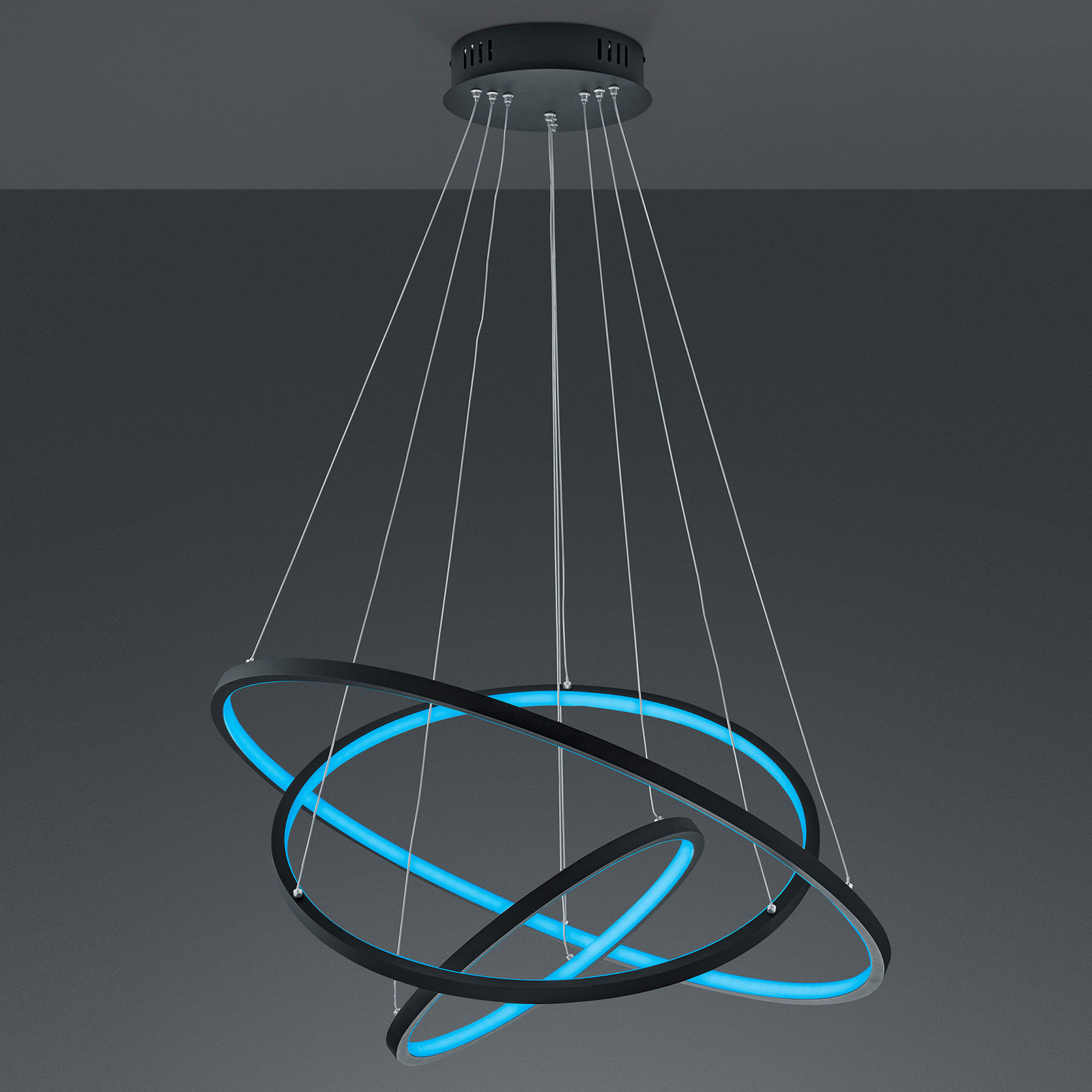 Trio WiZ Aaron smart LED pendant light, anthracite