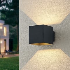Aplique LED para exterior Esani de Lindby, antracita, arriba/abajo, IP54