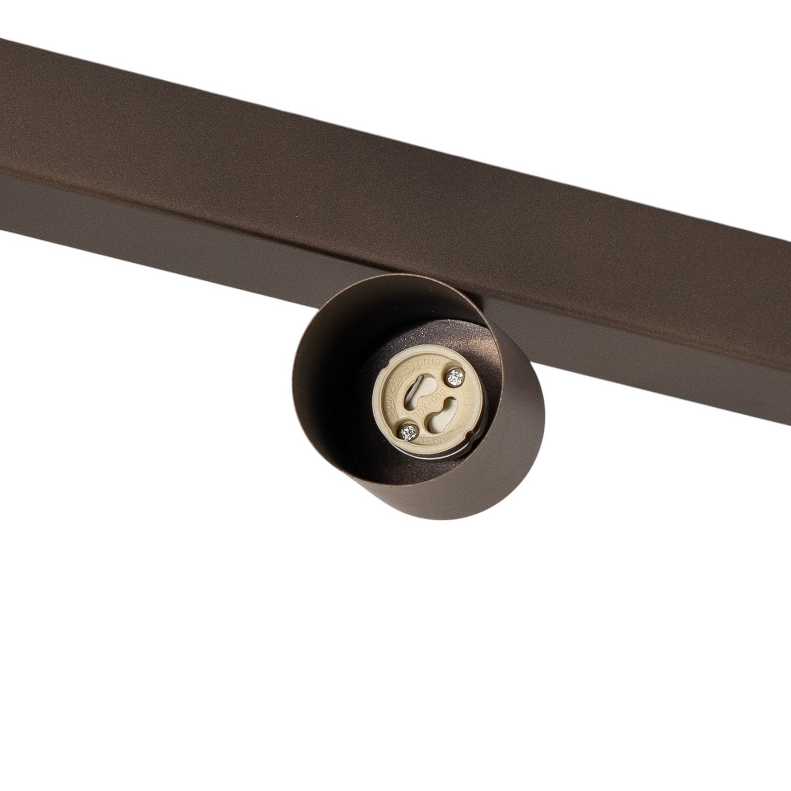 Spot pour plafond Top, ajustable, brun, à 4 lampes linear