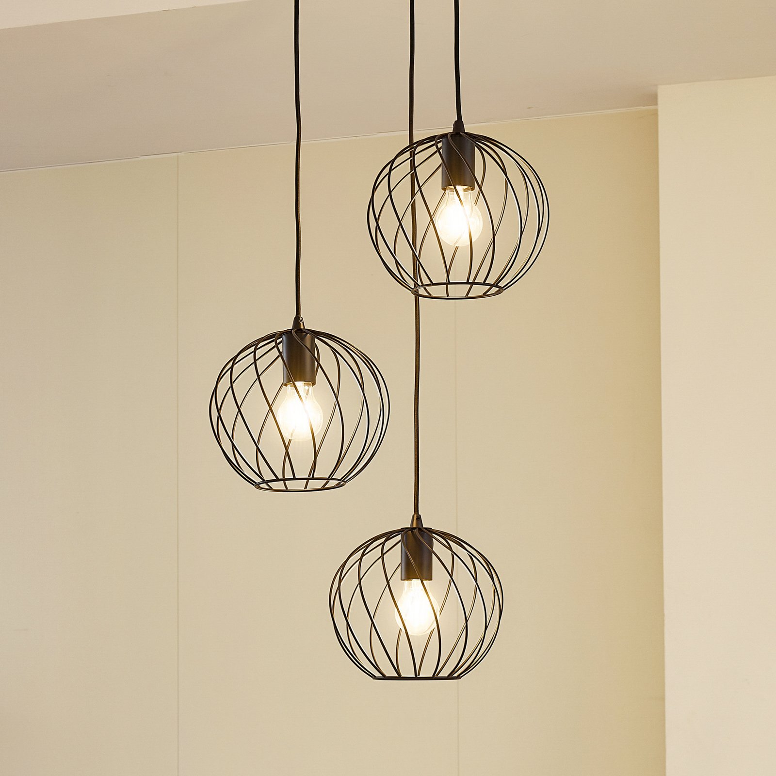 Danika Round Pendant Ø50 Black - Lindby