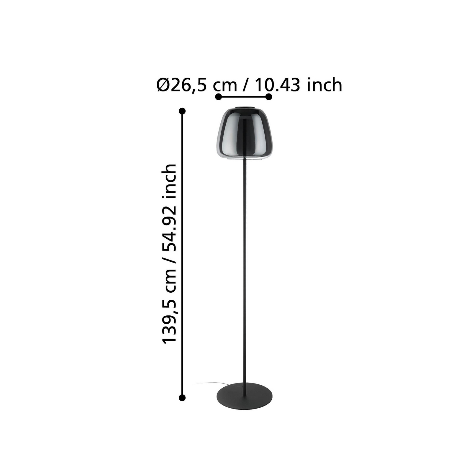 EGLO connect Lampe sur pied LED Alfero-Z, RVB, CCT, noir