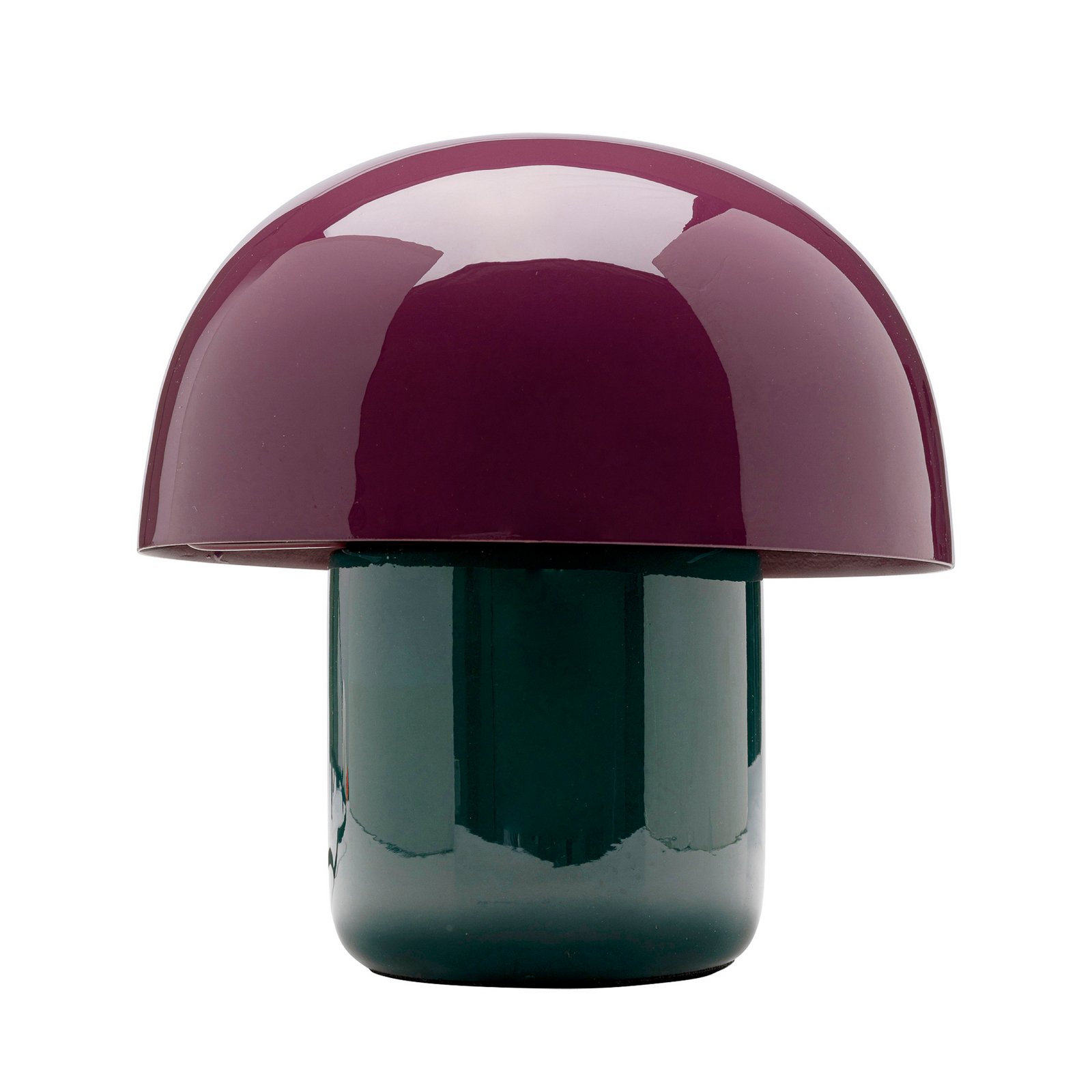 Kare galda lampa Mushroom, violeta/zaļa, metāls, 20 cm, E14