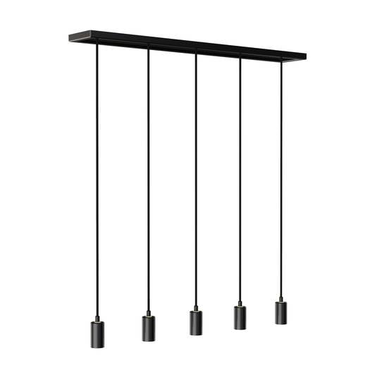 SEGULA Madox 5X Wave pendant light, black E27 | Lights.ie