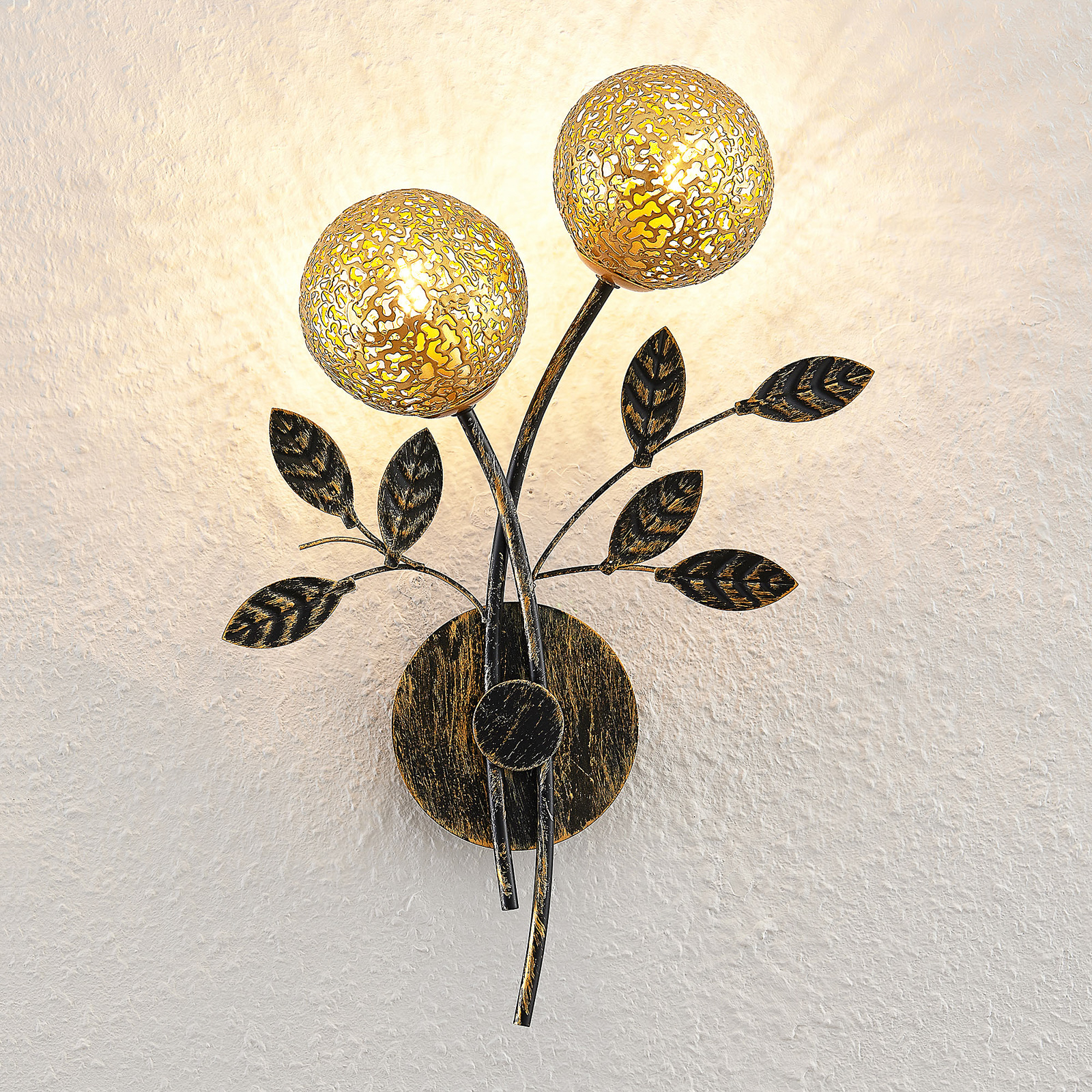 Lucande Evory wall light, 2-bulb