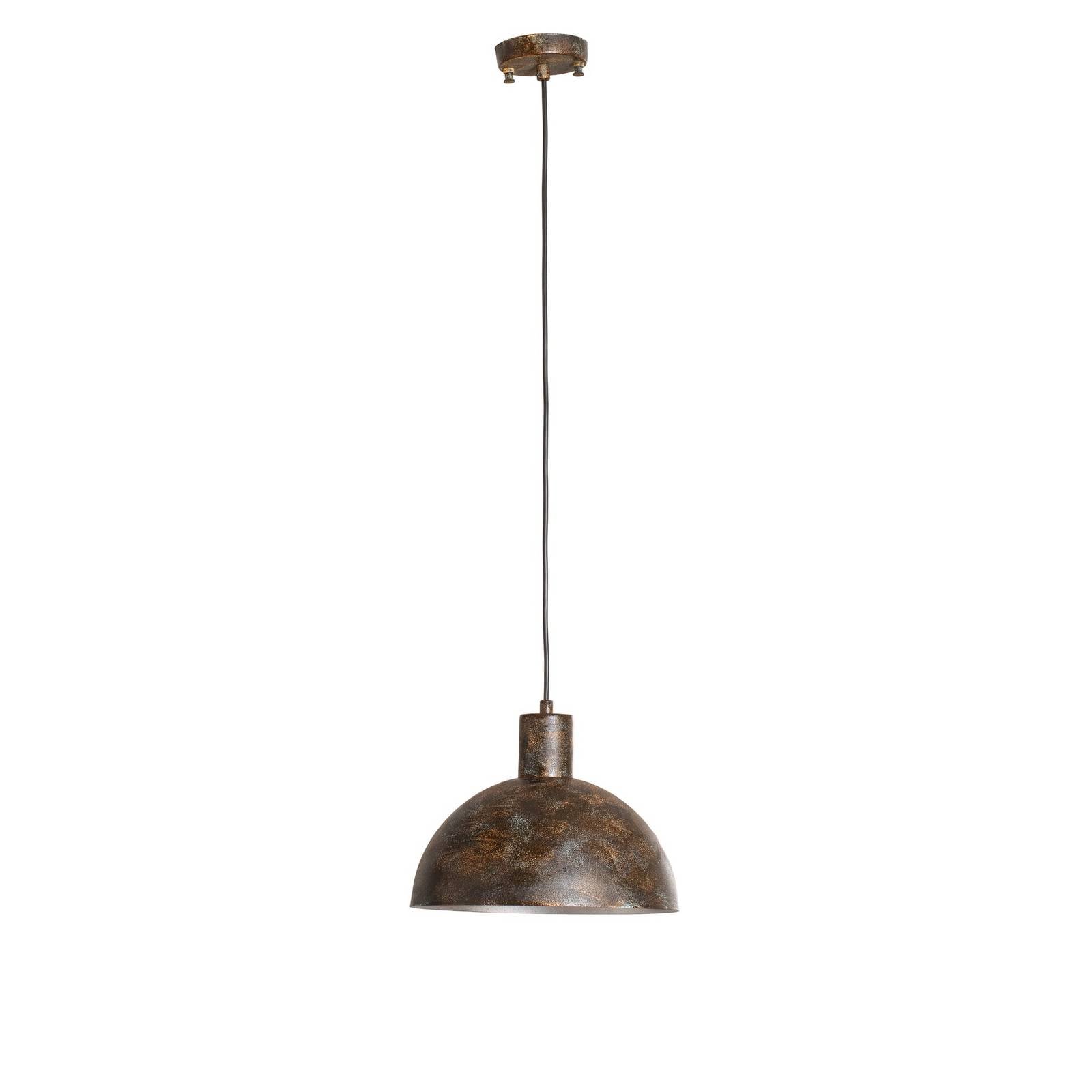 Hängeleuchte Kure, schwarz-braun, Metall, Ø 30 cm, E27