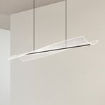 Lucande LED piekaramā lampa Vellia, melna, garums 112 cm, CCT