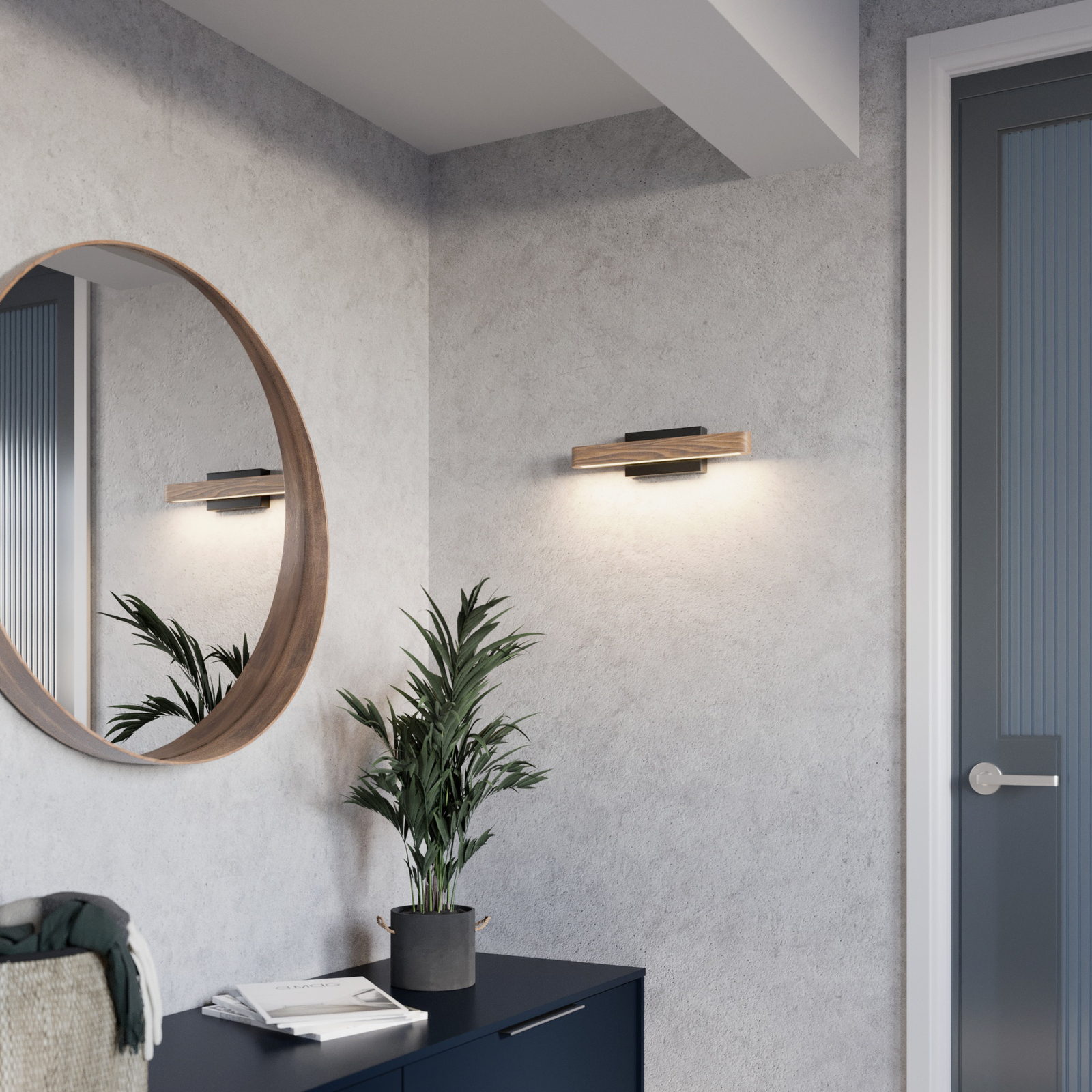 LED wandlamp Forrestal, breedte 40 cm