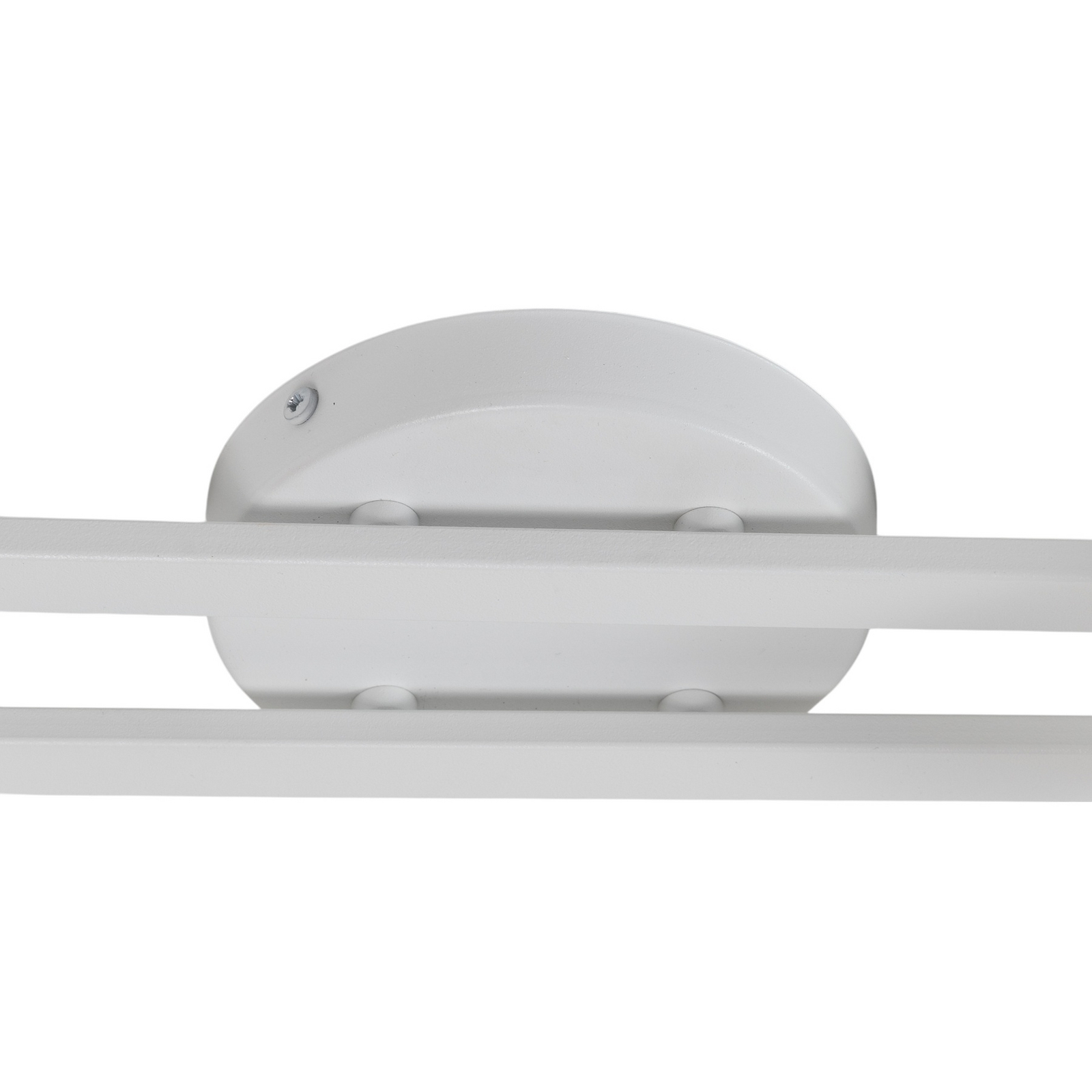 Fragment ceiling lamp, white, length 86 cm, metal, 4-bulb.