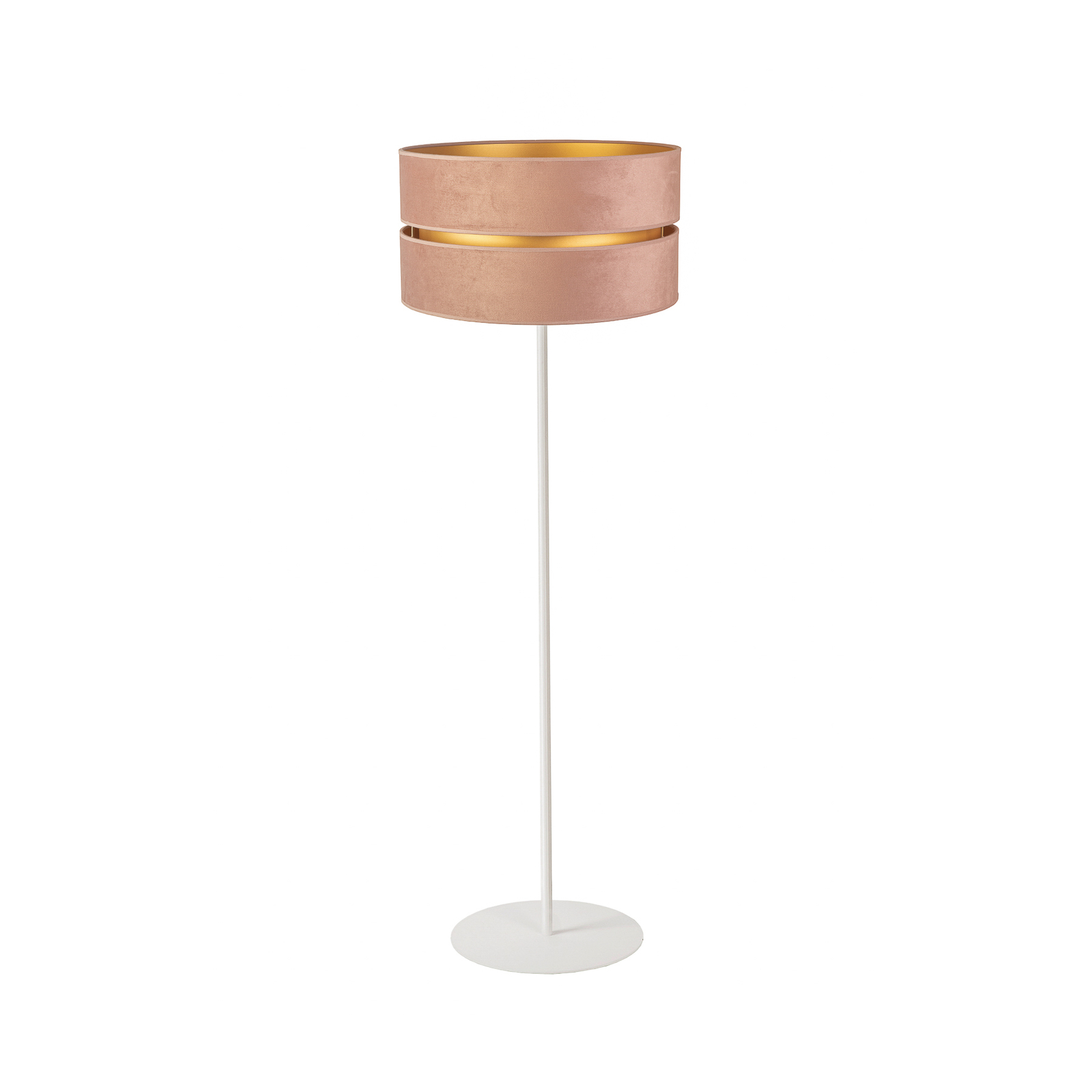 gold and pink floor lamp