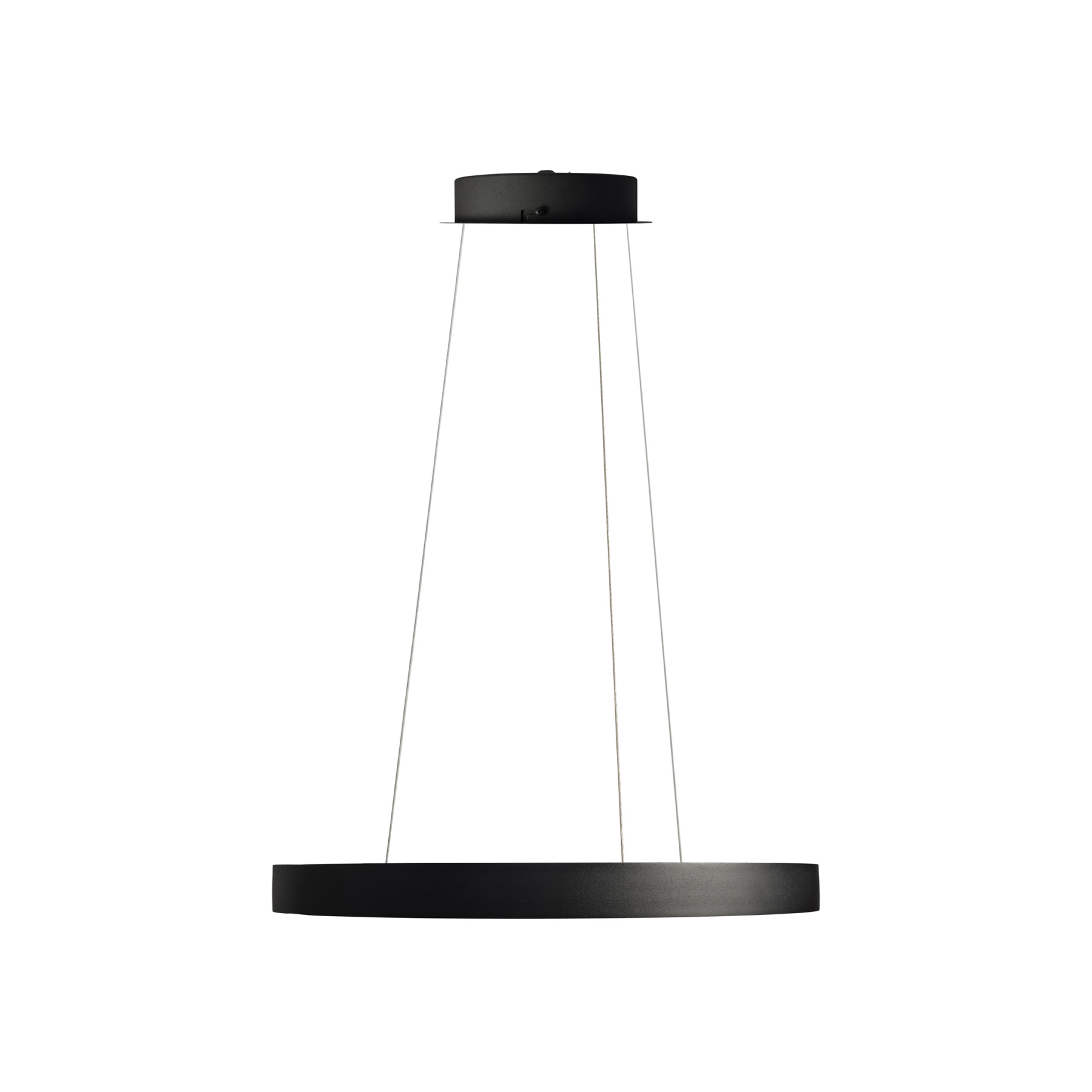 Suspension LED Gloria, Ø 60 cm, métal, noir - Antidark