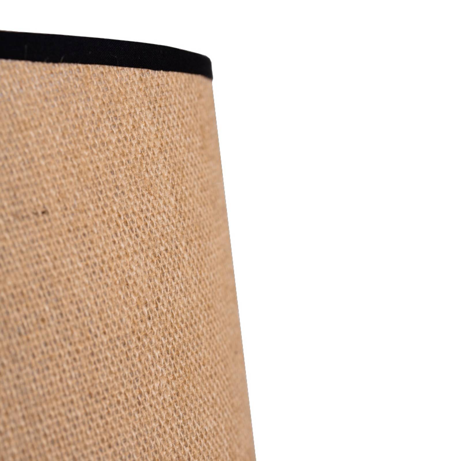 Euluna Vloerlamp - staande lamp - Woon-/ Eetkamer - Landelijk - bruin / roest - jute textiel, metaal