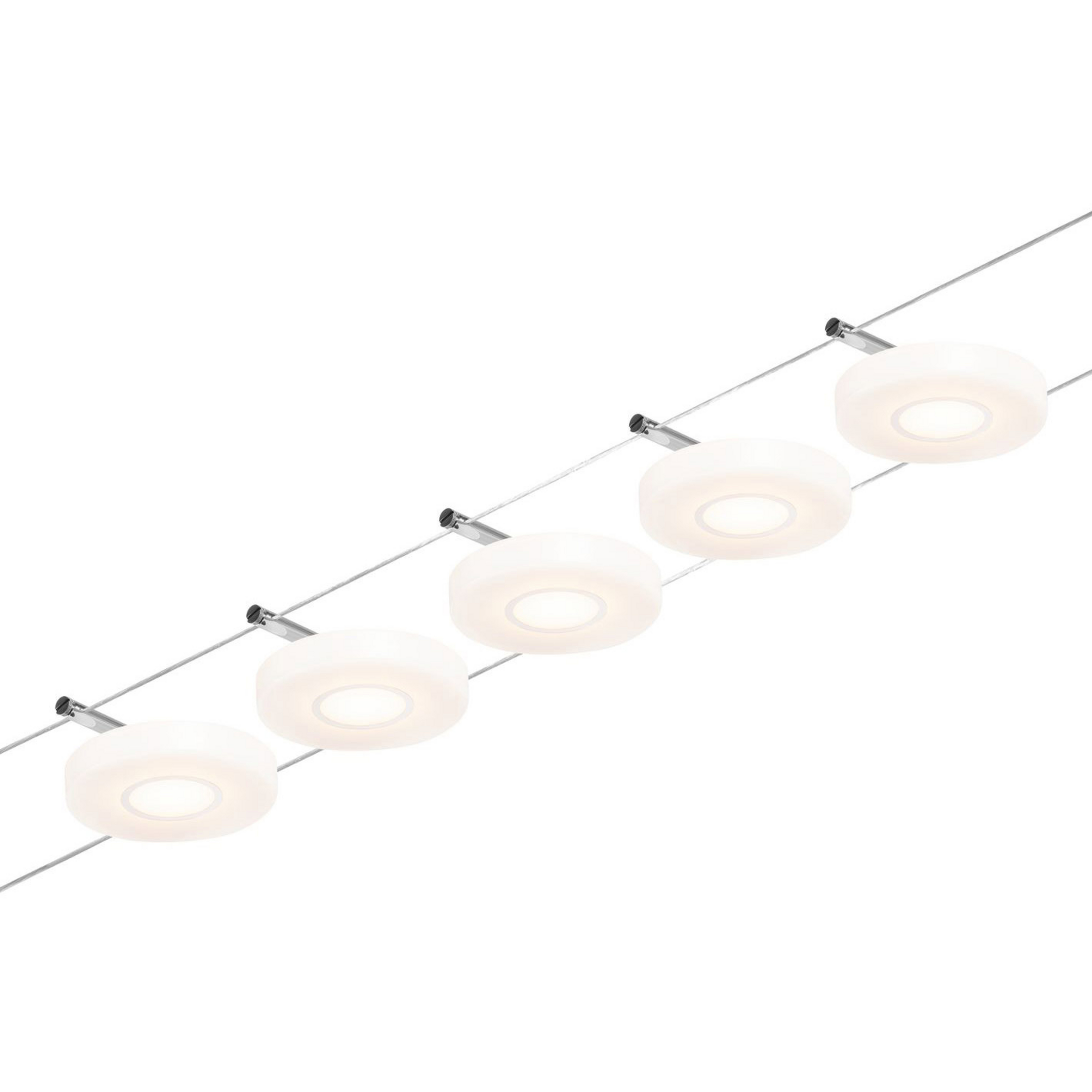 Wire DiscLED LED cable lighting system, 5-bulb - Paulmann