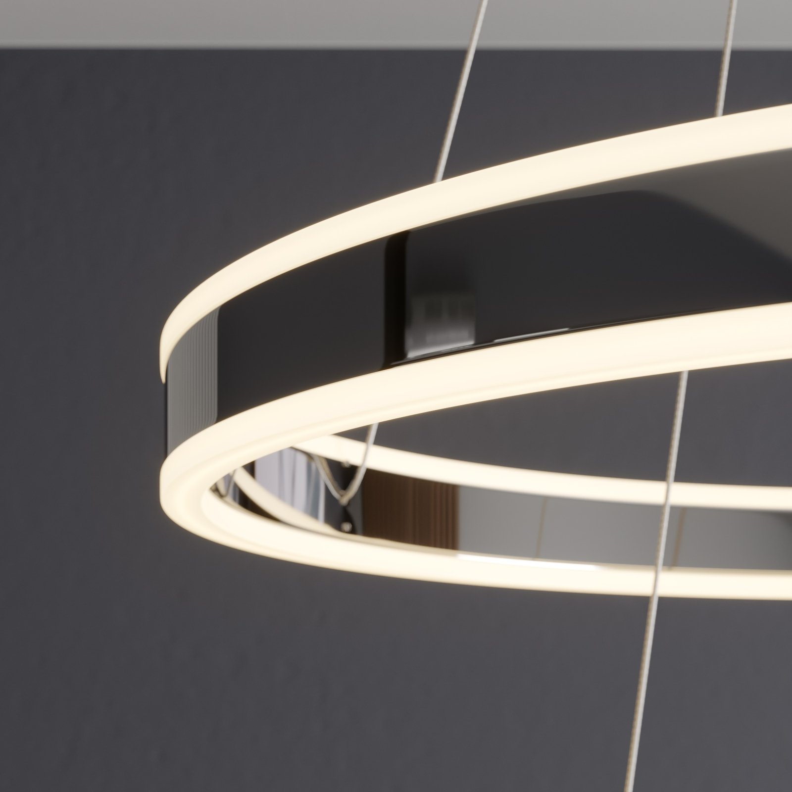 Lyani 2 Lámpara Colgante Ø60 Chrome/White - Lucande