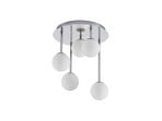 Chrissy 5 Ceiling Lamp Ø25 Opal/Chrome - Lindby