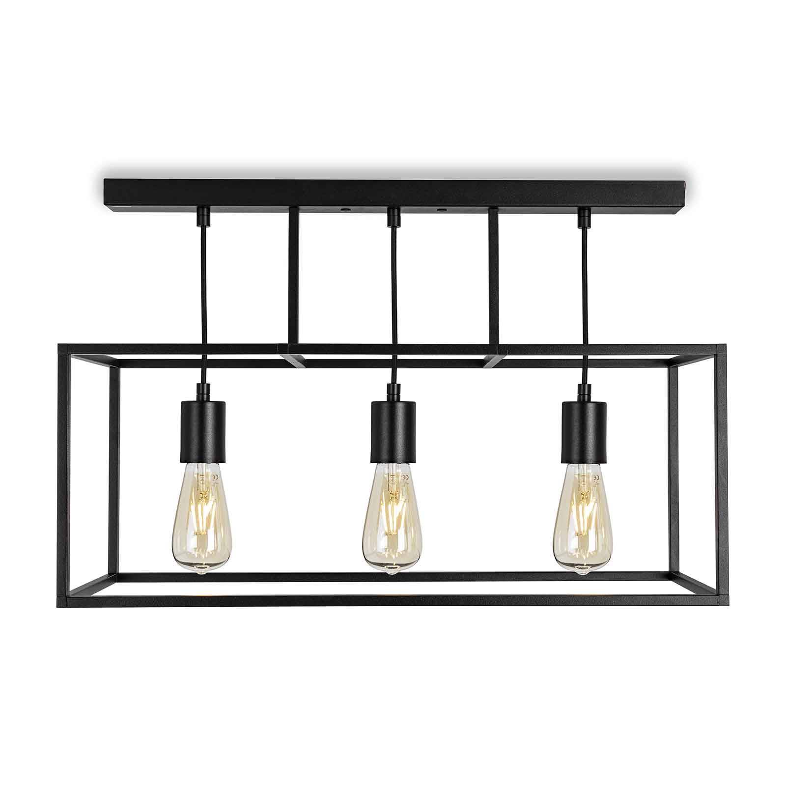 Deckenleuchte Cubic³ 3384, dreiflammig,schwarz