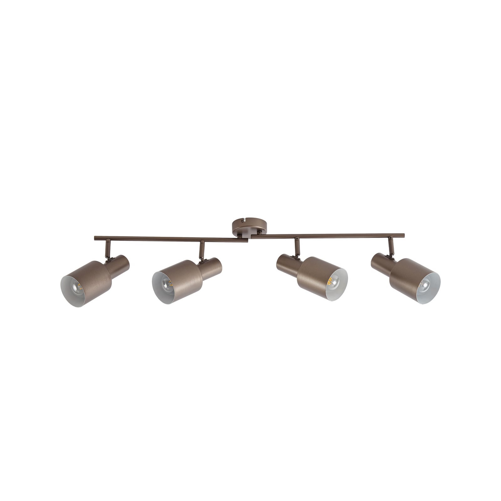 Spot pour plafond Lindby Ovelia, marron, 80 cm, à 4 lampes, E27