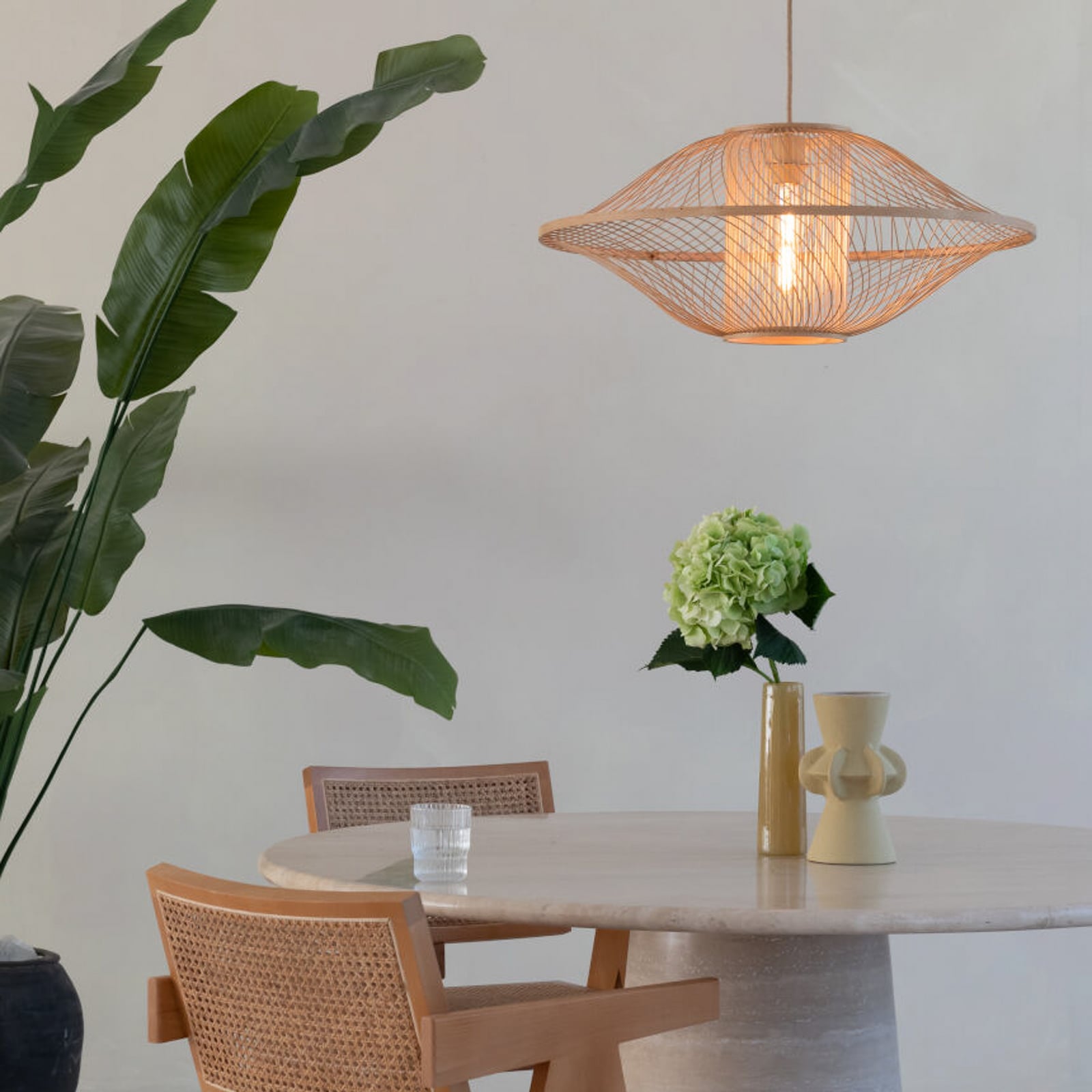 GOOD & MOJO Suspension Maui, naturel, Ø 70 cm, bambou, E27