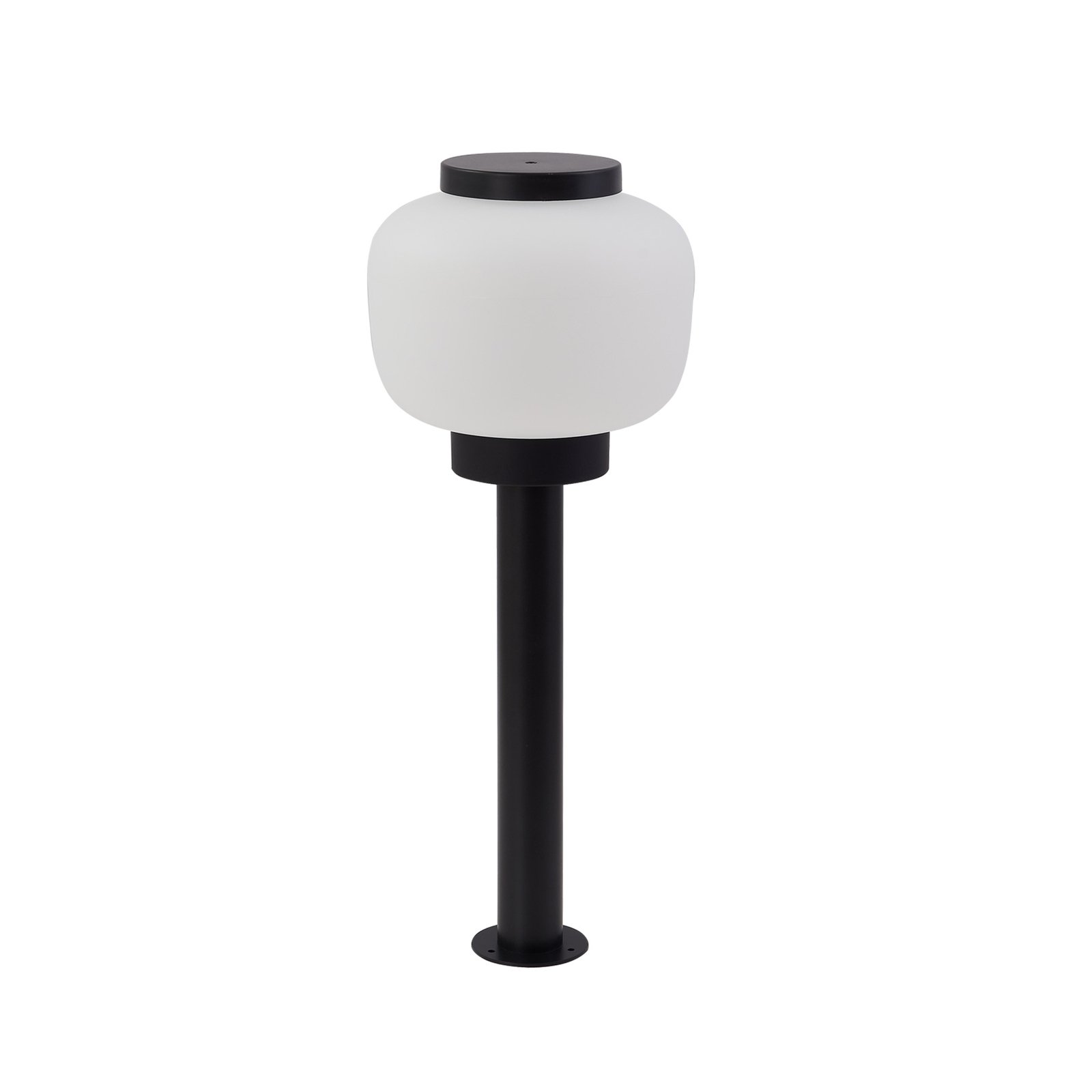 Lindby pillar light Orfeas, black/white, aluminium, Ø 24 cm