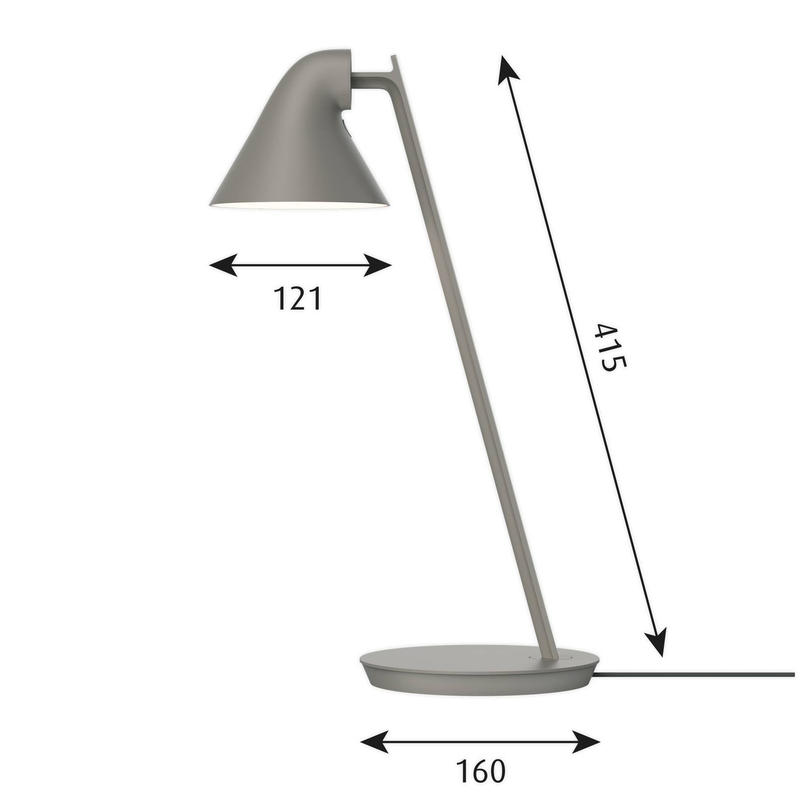 E-shop Louis Poulsen NJP Mini stolová LED lampa, taupe