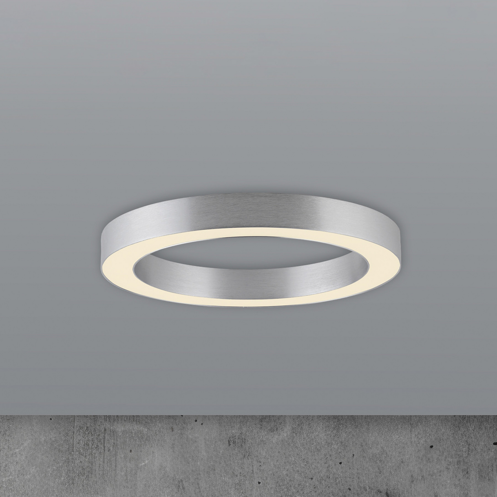 Lampa sufitowa LED PURE Lines, Ø 35 cm, kolor srebrny, CCT