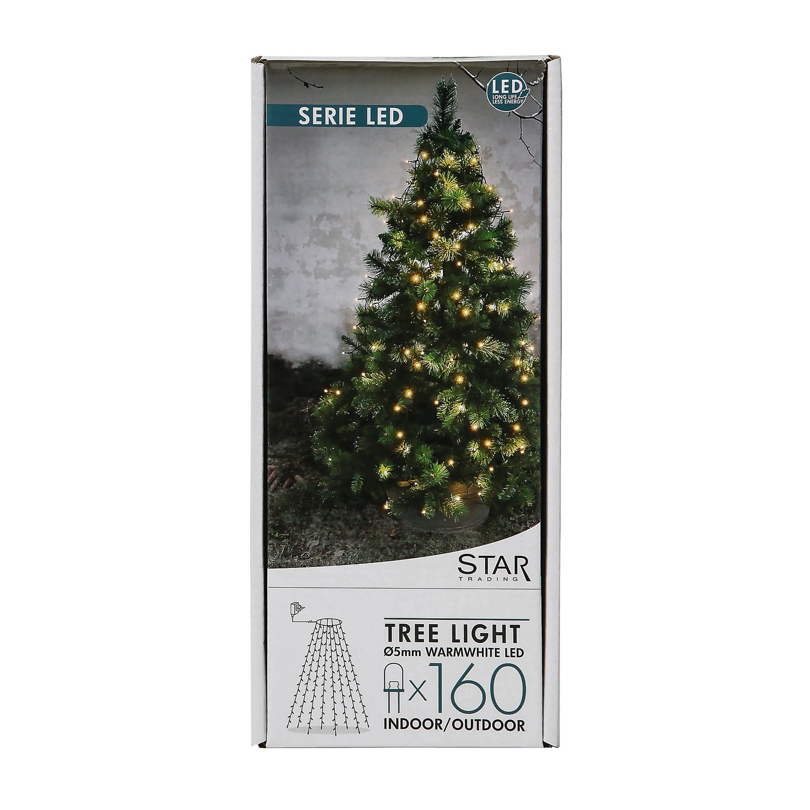 Zasłona świetlna Treelight LED z 8 nitkami