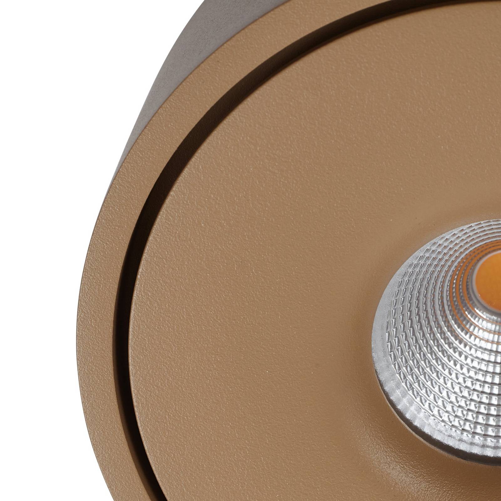 Arcchio lampa sufitowa LED Rotari, brązowa, góra-dół