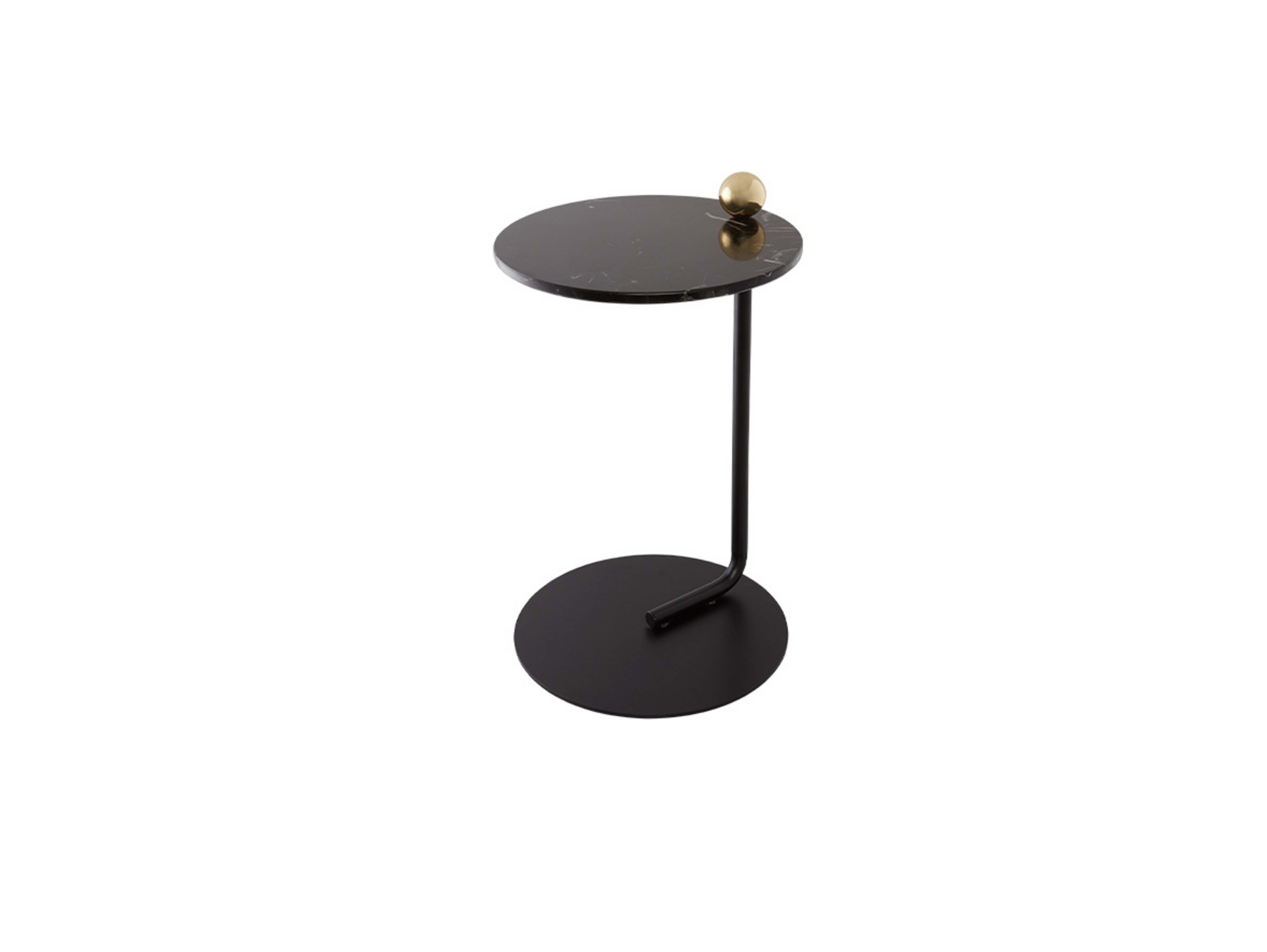 Castellum stolik pomocniczy Ø 40 cm czarny marmur - AYTM