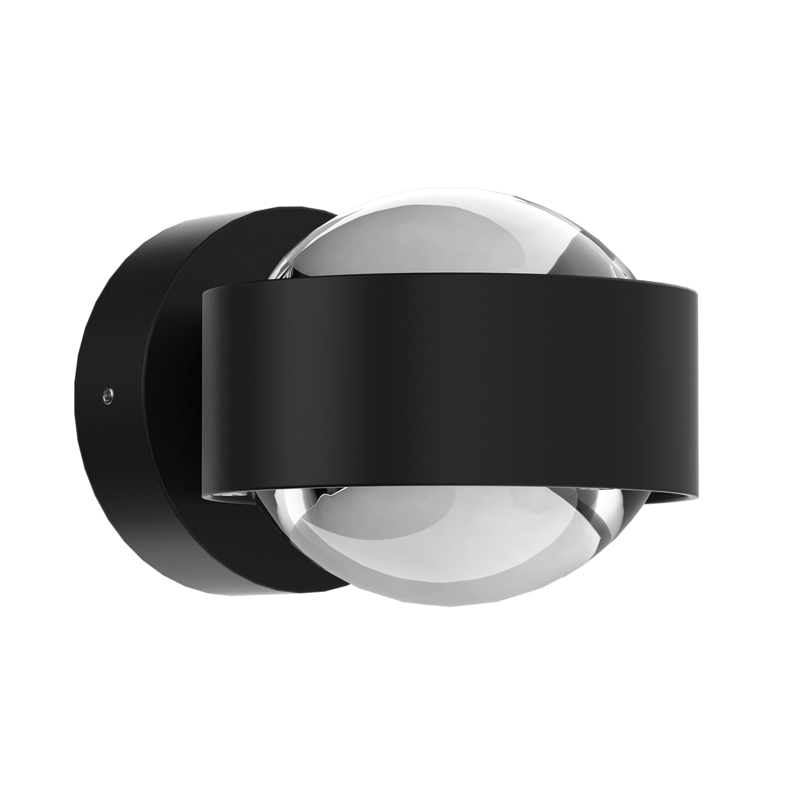 Puk Mini Wall LED 2x8W soczewki przezroczyste, czarny mat