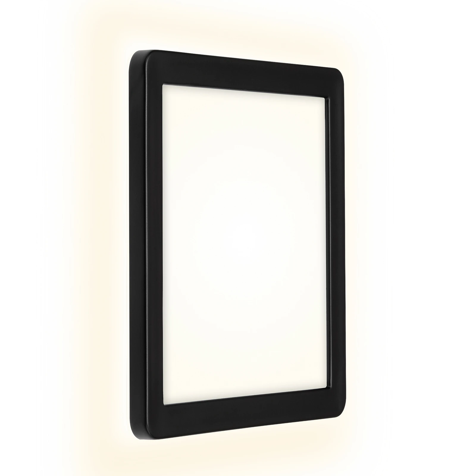 LED-Panel Frankfurt, eckig, 19x19cm, IP44, schwarz
