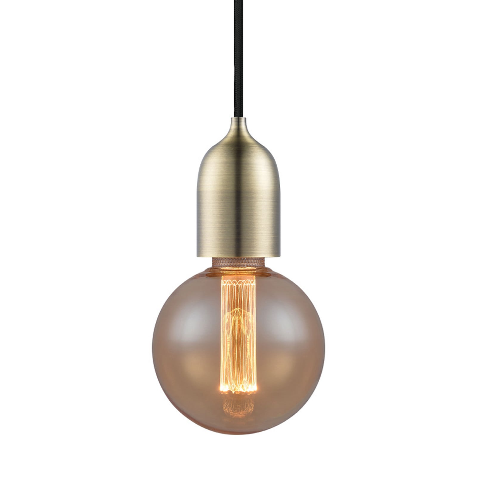 CLASSIC-riippuvalaisin, vanha messinki, Ø 5 cm, E27 Halo Design - Alumiini - Yksilamppuinen